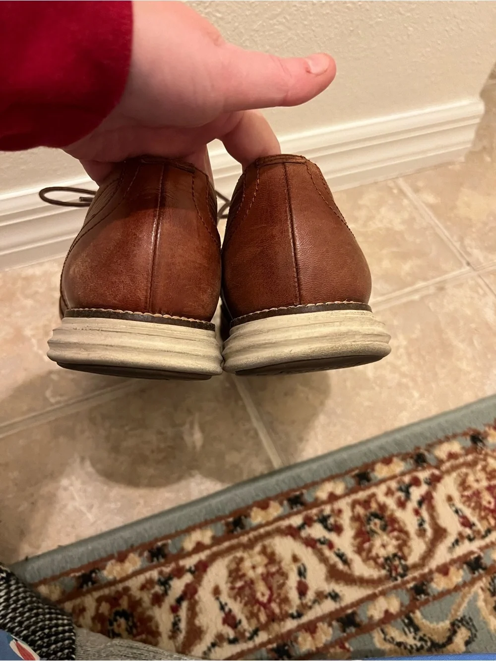 Cole Haan Men's Brown Leather Wingtip Oxfords